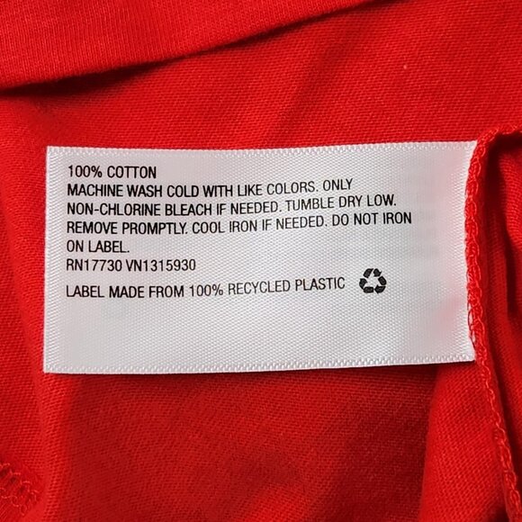 3/$20 Wild Fable T-Shirt Womens M Red Long-Sleeve Cropped Solid Crop Top Cotton - Picture 6 of 9